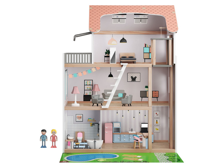 Ga naar volledige schermweergave: Playtive Houten poppenhuis - afbeelding 8