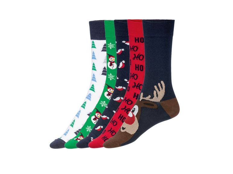 Aller en mode plein écran LIVERGY® Chaussettes pour hommes, set de 5 paires, coton, polyamide et élasthanne - Photo 2