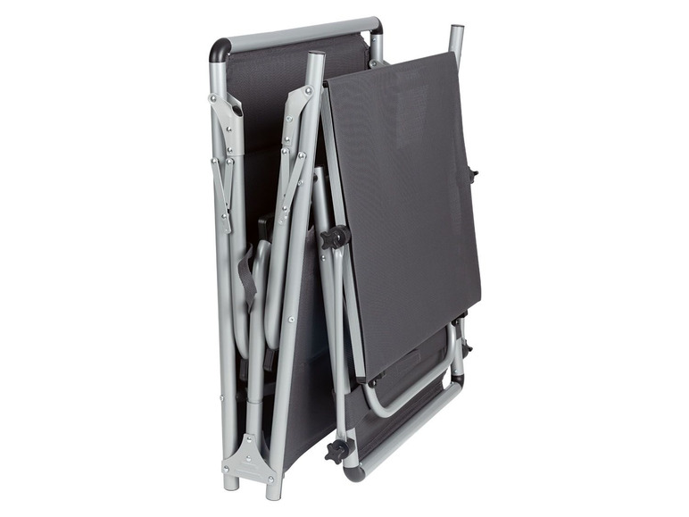Aller en mode plein écran florabest Chaise longue en aluminium XXL avec pare-soleil, pliable - Photo 3