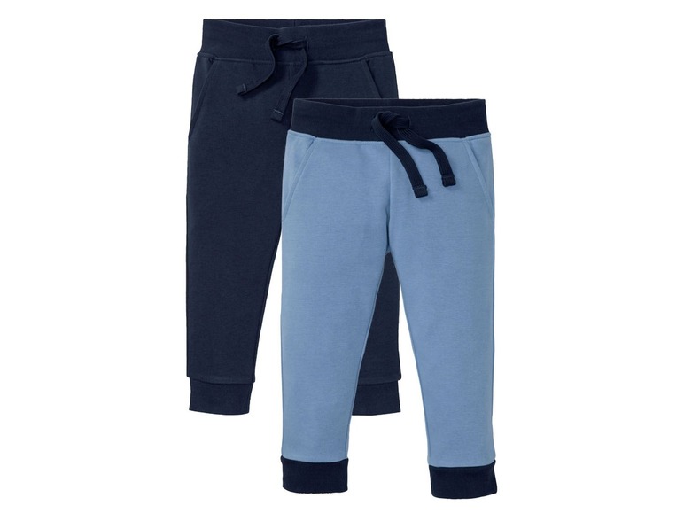 Aller en mode plein écran lupilu® Set de 2 pantalons jogging enfants en un mélange de coton bio - Photo 7
