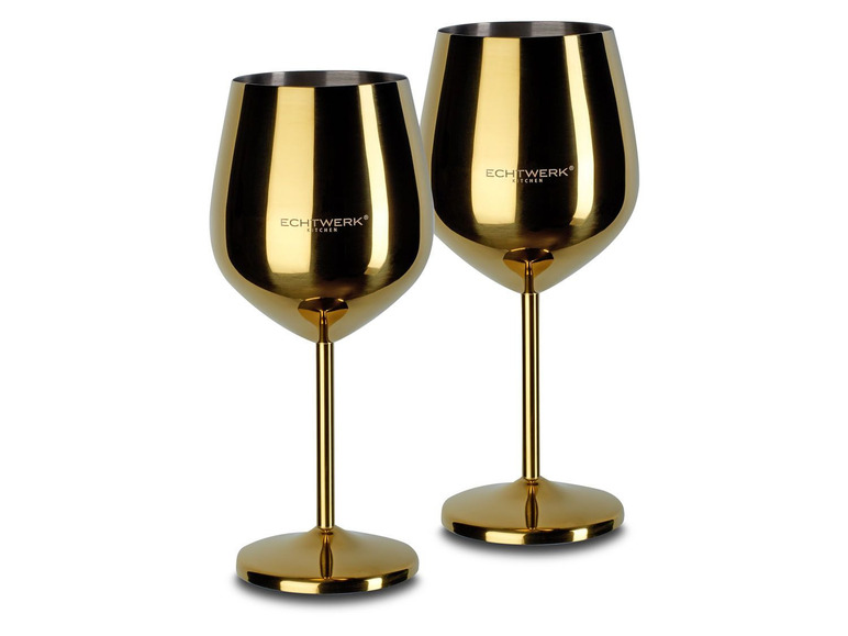 Aller en mode plein écran ECHTWERK Set de verres à vin en acier inoxydable, set de 2 - Photo 3