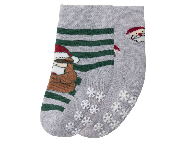 Aller en mode plein écran lupilu® Chaussettes de Noël pour enfants, 2 paires, coton, polyamide et élasthanne - Photo 8