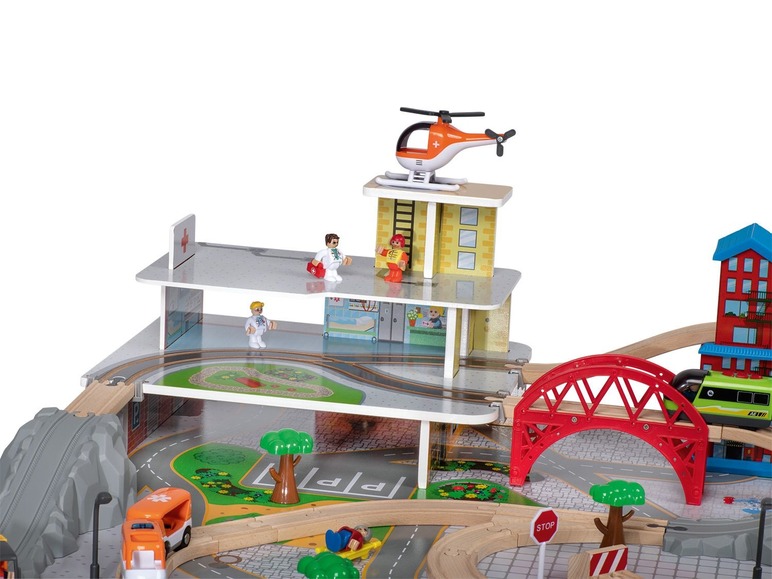 Ga naar volledige schermweergave: Playtive JUNIOR Houten speeltafel met treinset - afbeelding 12