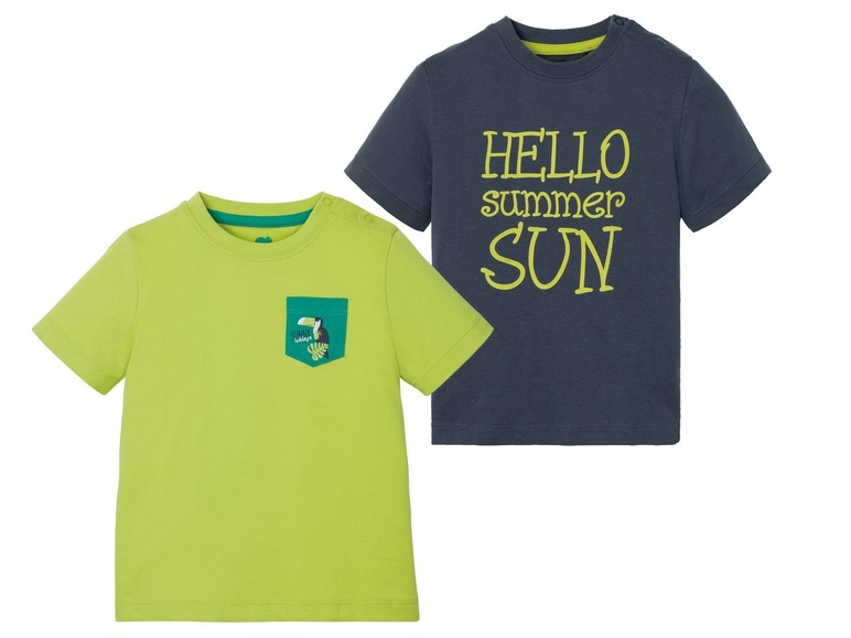 Aller en mode plein écran lupilu® T-shirt pour garçons, set de 2, pur coton - Photo 16