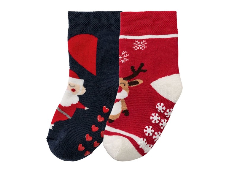 Aller en mode plein écran lupilu® 2 paires de chaussettes de Noël pour filles - Photo 2