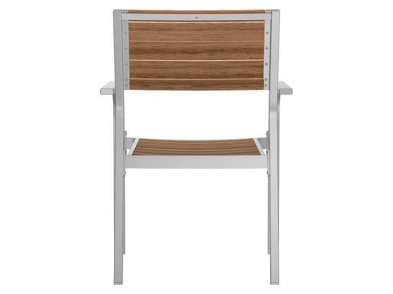 Aller en mode plein écran florabest Chaise empilable en aluminium et en bois - Photo 4