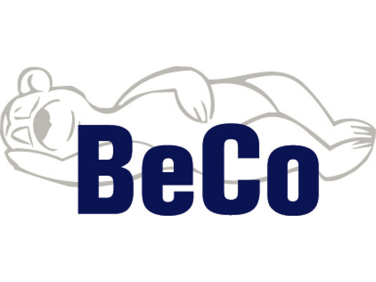 Logo de BeCo avec un ours endormi.
