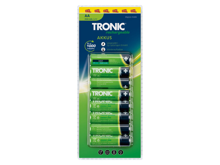 Ga naar volledige schermweergave: TRONIC® Oplaadbare batterijen, Ni-MH, 8 stuks - afbeelding 2