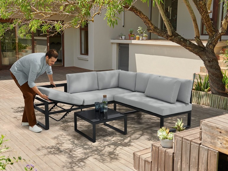 Ga naar volledige schermweergave: florabest Aluminium loungeset (3-delig) - afbeelding 3