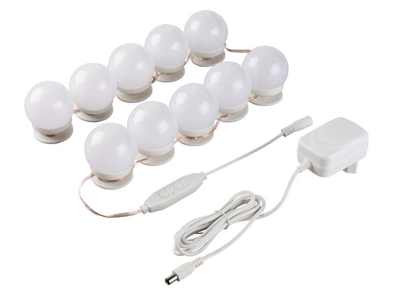 Aller en mode plein écran LIVARNO LUX Éclairage à LED pour miroir, 10 lampes, longueur 2,5 m - Photo 1