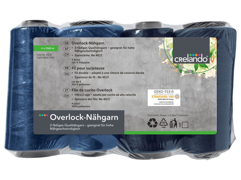 Ga naar volledige schermweergave: crelando® Overlocknaaigaren, set van 4 - afbeelding 17