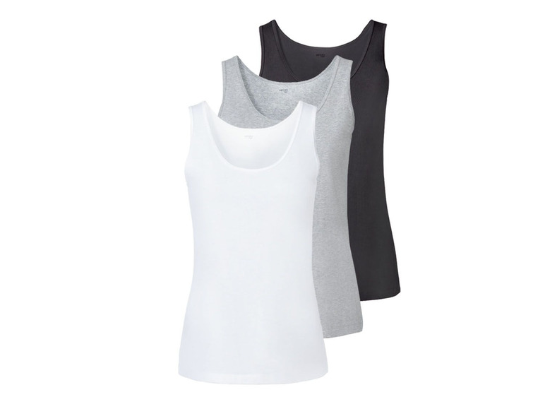 Aller en mode plein écran ESMARA® Lingerie T-shirts pour femmes, set de 3, coton et élasthanne - Photo 2