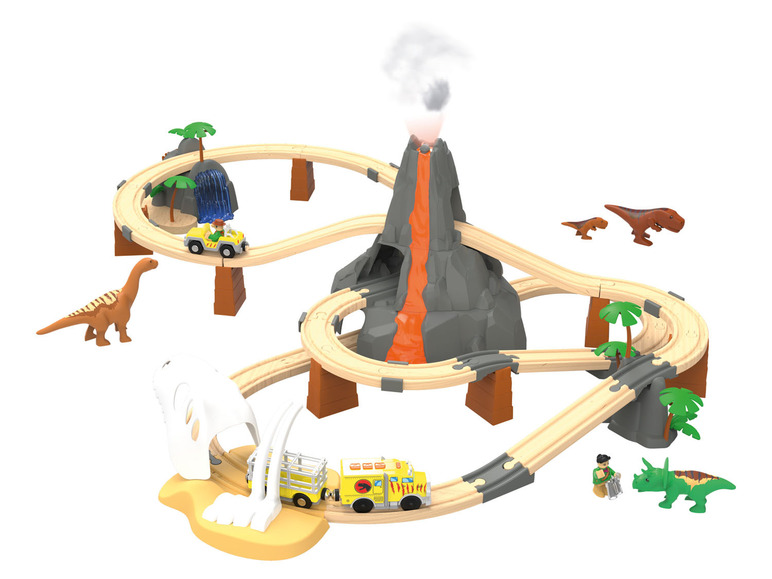 Ga naar volledige schermweergave: Playtive Houten spoorweg dinosauriërpark - afbeelding 4