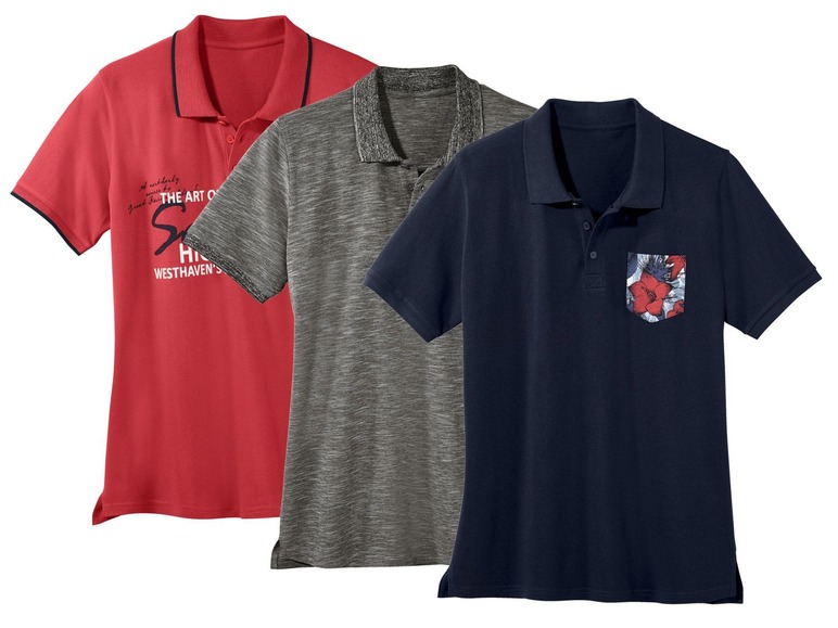 Ga naar volledige schermweergave: LIVERGY® Polo voor heren - afbeelding 1