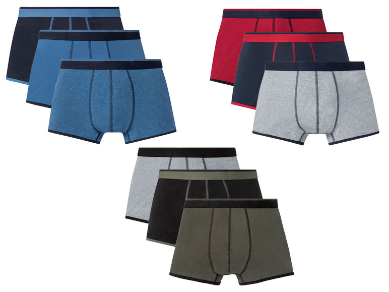 Ga naar volledige schermweergave: LIVERGY® Set van 3 boxershorts van een katoenmix - afbeelding 1