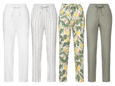 ESMARA® Broek met elastische taille van linnen en kato…