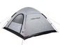 Une tente High Peak grise pour le camping.