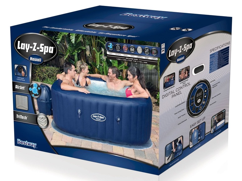 Ga naar volledige schermweergave: Bestway Oplaasbare jacuzzi voor 6 personen Lay-Z-Spa Hawaii - afbeelding 5