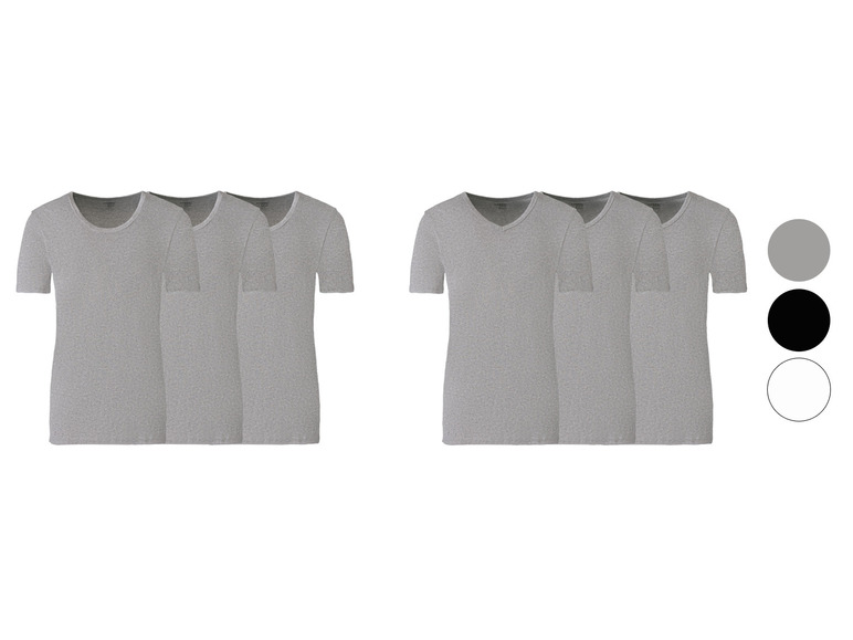 Ga naar volledige schermweergave: LIVERGY Set van 3 katoenen onderhemden - afbeelding 1