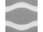 Rideaux gris et blancs avec des motifs ondulés.