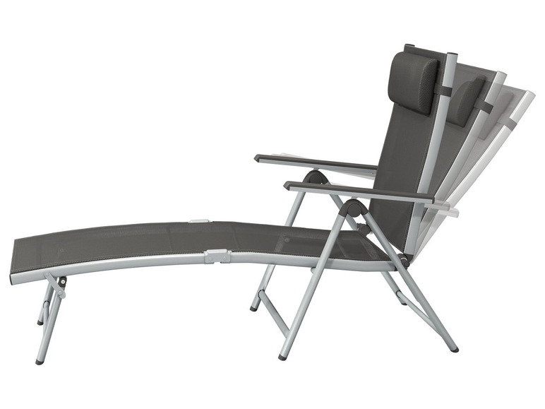 Aller en mode plein écran florabest Chaise longue en aluminium, pliable - Photo 3