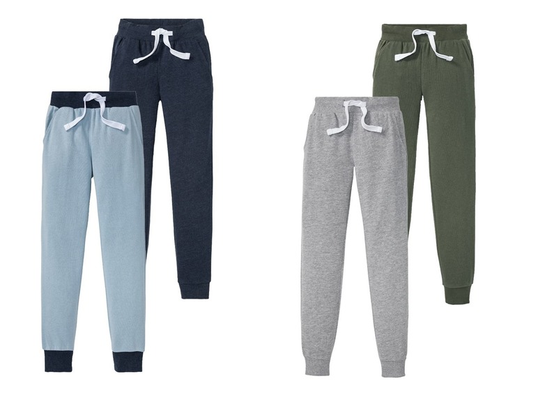 Aller en mode plein écran pepperts Set de 2 pantalons de jogging pour garçons, en coton bio - Photo 1