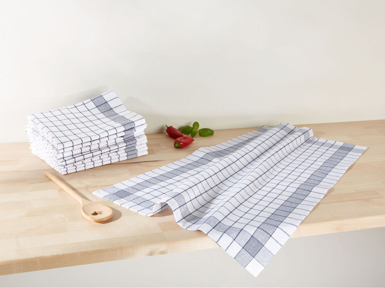 Aller en mode plein écran LIVARNO home Torchons en coton, set de 10, 50 x 70 cm - Photo 5