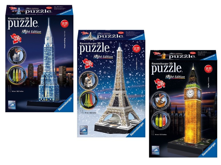 Ga naar volledige schermweergave: Ravensburger 3D-puzzel met leds - afbeelding 1