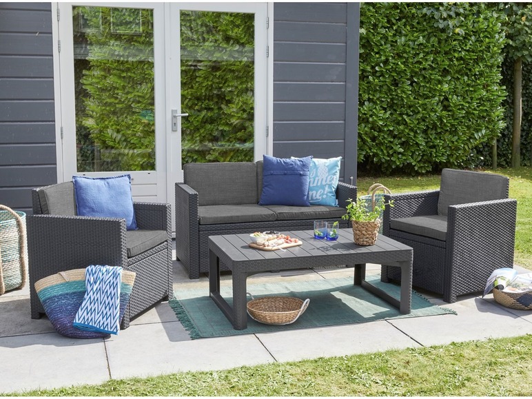 Aller en mode plein écran Keter Set de meubles de jardin en osier, 4 pièces - Photo 12
