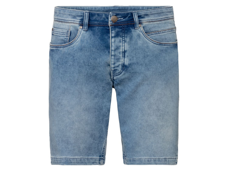 Ga naar volledige schermweergave: LIVERGY® Sweat-denim short voor heren, katoen, polyester en elastaan - afbeelding 2