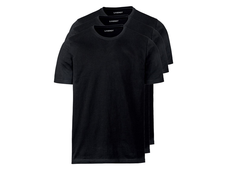 Ga naar volledige schermweergave: LIVERGY® T-shirts voor heren, set van 3, puur katoen - afbeelding 2