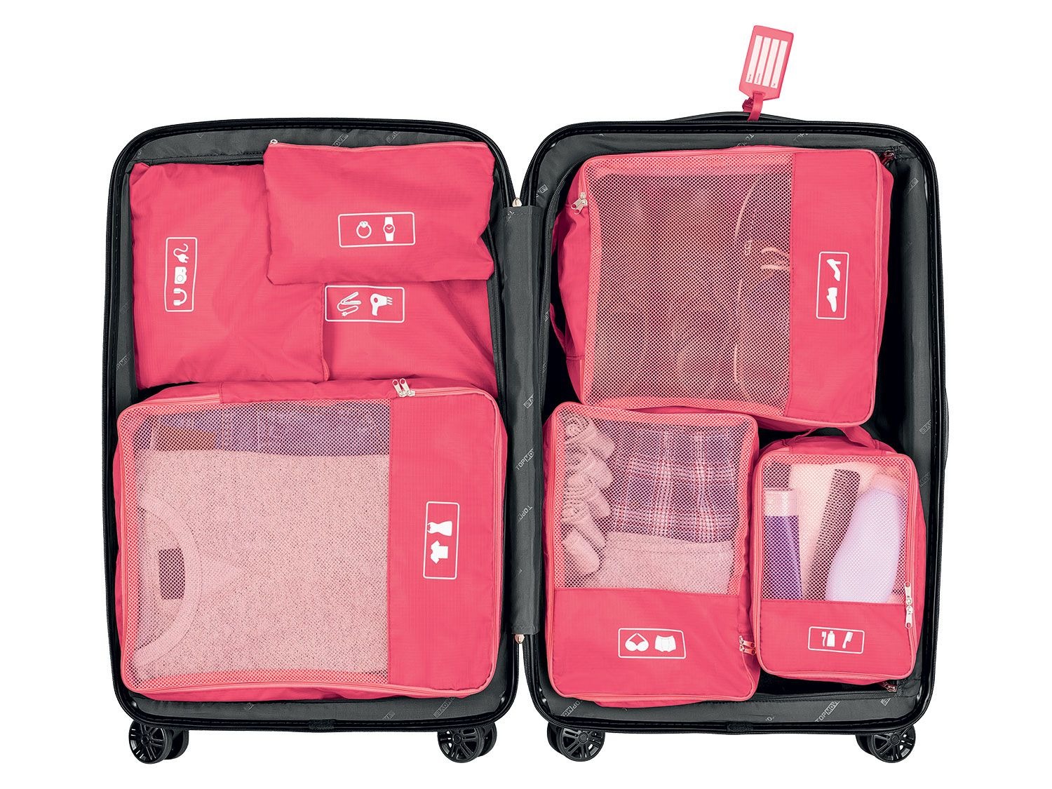TOPMOVE® Set d'organiseurs de valise (8 pièces)
