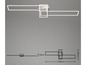 Moderne LED-plafondlamp met vierkante vorm, 1100mm breed en 350mm hoog.
