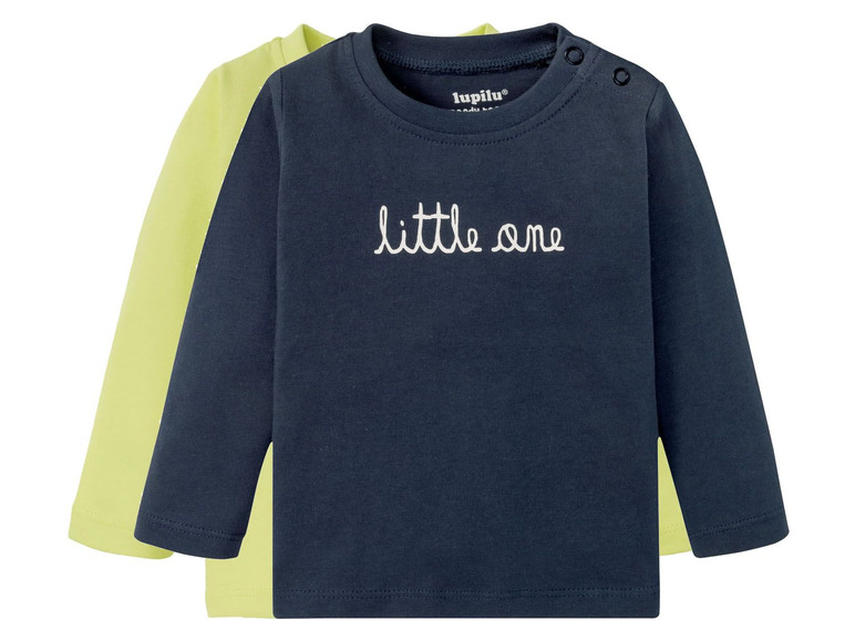 Ga naar volledige schermweergave: lupilu® T-shirt met lange mouwen voor baby's, set van 2, 50/56 - 86/92 - afbeelding 1