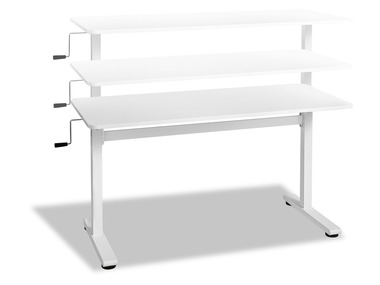 LIVARNO home Bureau, hauteur réglable, 140 x 70-117 cm x 60 cm