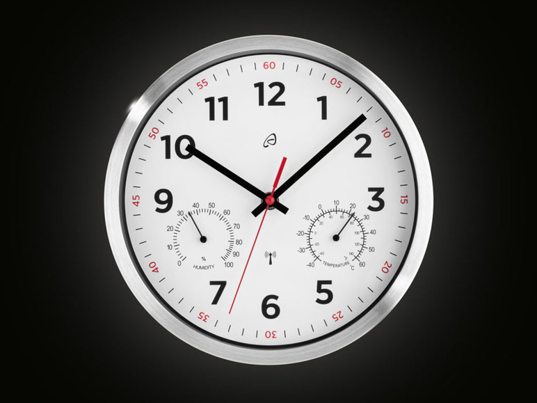 Aller en mode plein écran AURIOL® Horloge murale radioguidée, Ø 25 cm - Photo 10