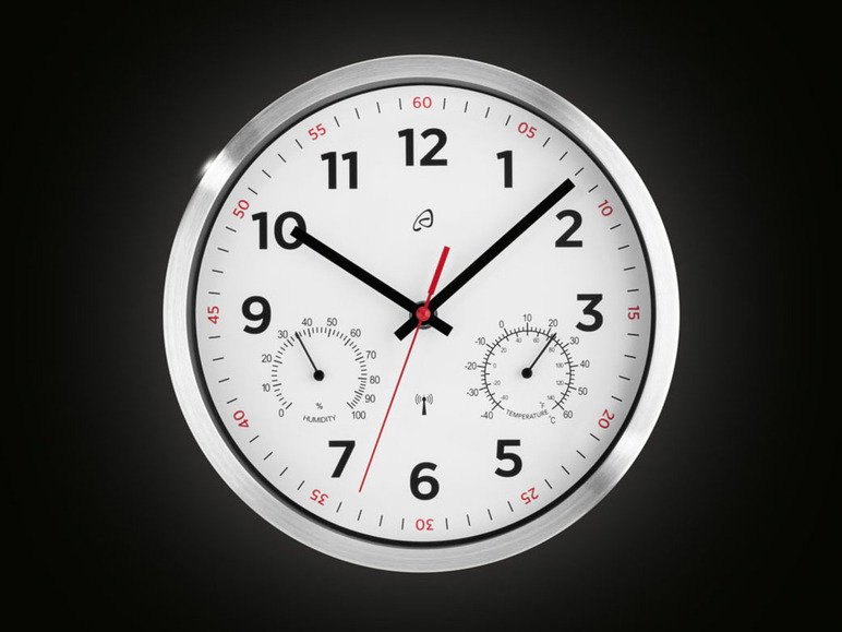 Ga naar volledige schermweergave: AURIOL® Radiogestuurde wandklok, Ø 25 cm - afbeelding 10