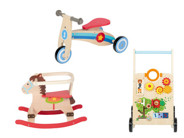 Draisienne, cheval à bascule ou chariot de marche en bois Playtive