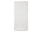 Un tapis de bain blanc antidérapant.