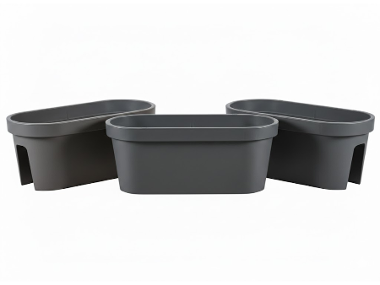 PARKSIDE® Jardinière pour balustrade, 60 cm, 3 pièces, antracite