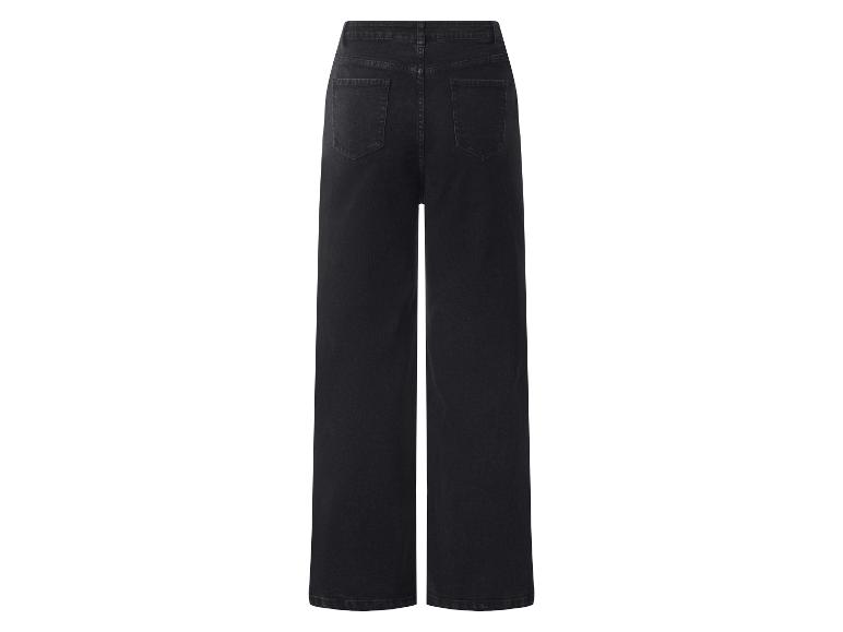 Jean noir large taille haute, vue arrière