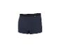 Boxer bleu marine avec ceinture élastique noire et détails de couture.