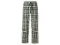 Pantalon de pyjama à carreaux en polaire vert et blanc avec cordon de serrage à la taille.