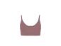 Mauve crop top met dunne bandjes