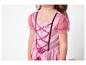 Robe de déguisement rose pour enfant avec manches en tulle et détails pailletés