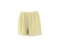 Short de sport crème avec des détails blancs.