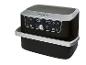Silvercrest dubbele airfryer met digitaal display dat 200°C en 180°C instellingen toont