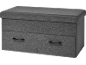 Banc de rangement gris avec deux tiroirs