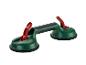 Ventouse verte avec deux leviers rouges pour manipuler carreaux ou verre.
