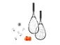 Ensemble de raquettes de badminton et de squash Crivit avec volants et balle.